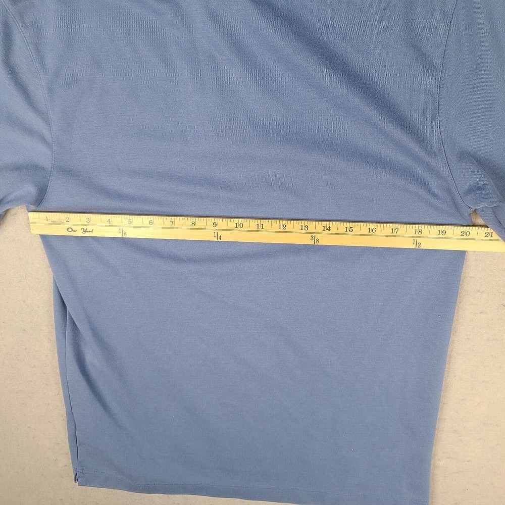 Nike Golf‎ Polo Shirt Men’s Medium Blue Dri-Fit Short Sleeve Logos Embroidered - Picture 9 of 12